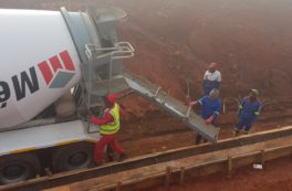 LT Earth Movers working on an outlet pipe for a dam in KwaZulu-Natal